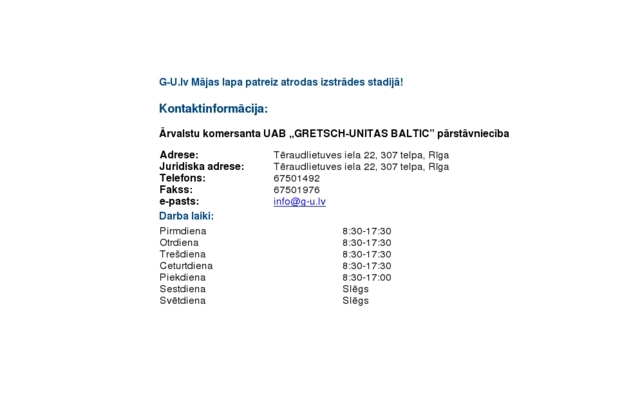 Gretsch - Unitas Baltic UAB ārvalstu komersanta pārstāvniecība, 